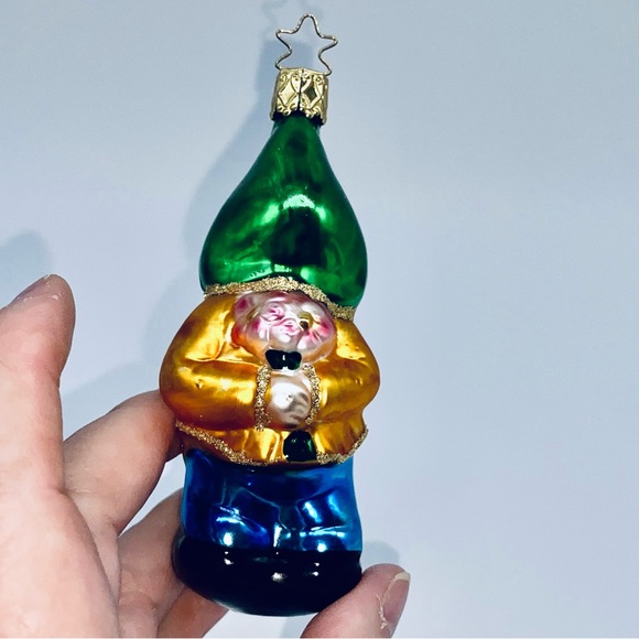 Authentic Star-Topped Inge-Glas German Made Christmas Ornament Dwarf - Picture 4 of 5